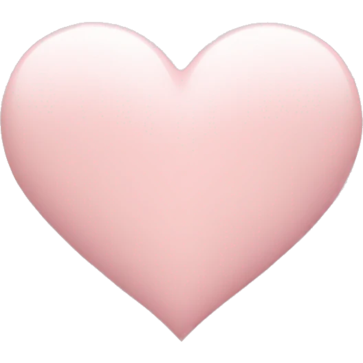 pale pink love heart emoji