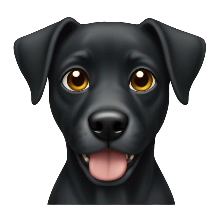 Perro negro  emoji