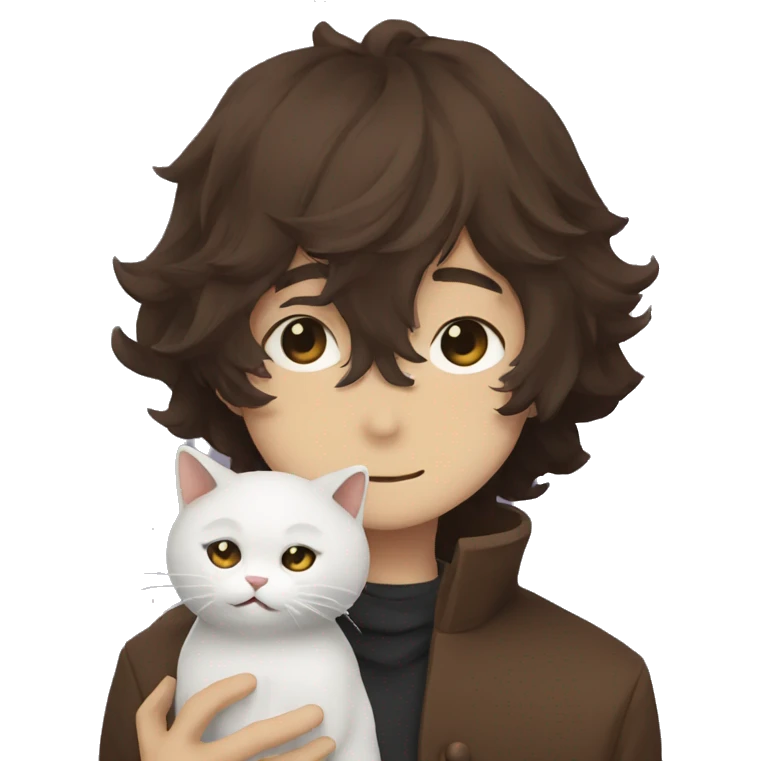 Dazai with cat  emoji