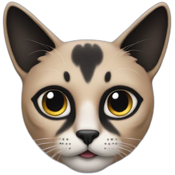 Cat with black ears emoji