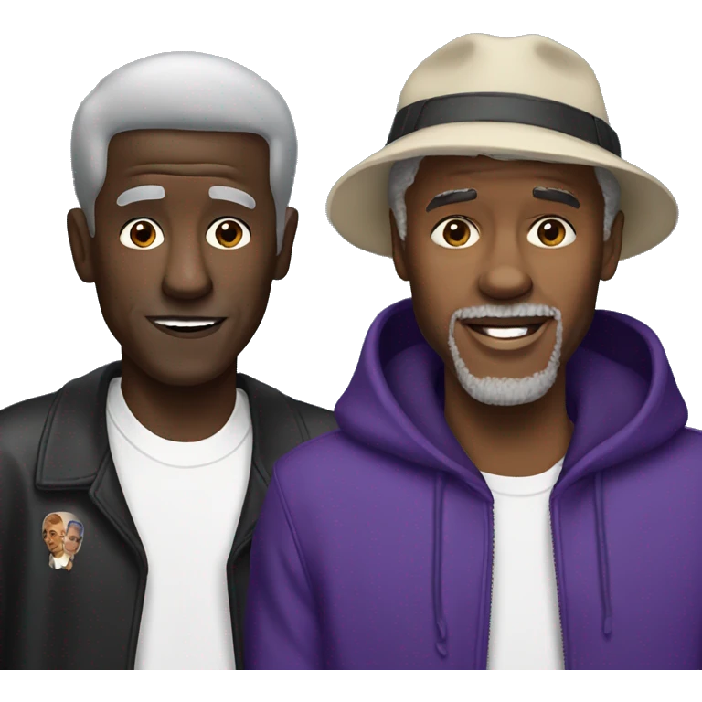 Old black man with Justin Bieber  emoji