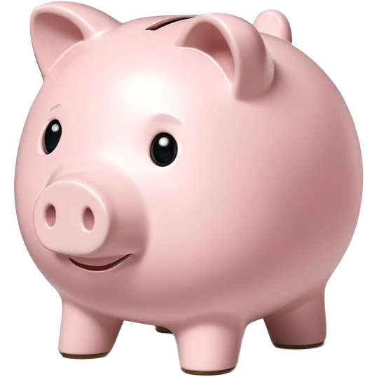 Light pink piggy bank emoji