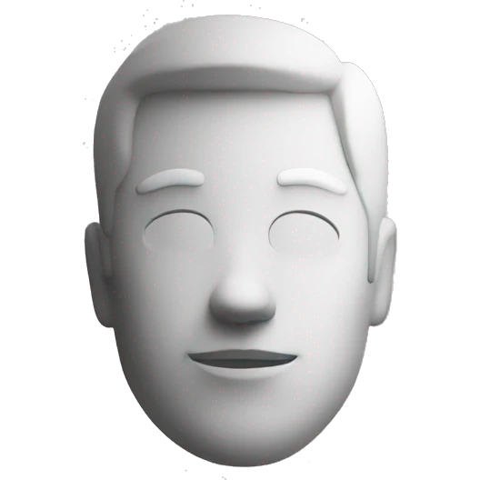 Black and white minimalist art emoji