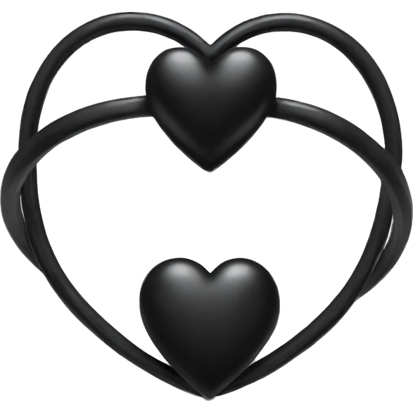 black heart with ring emoji