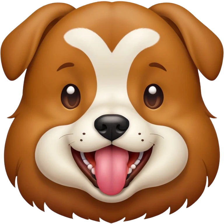 dog sticking out its tongue emoji