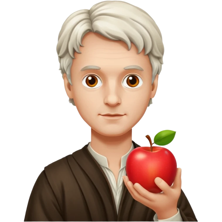 isaac newton hold an apple emoji