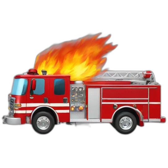 firetruck on fire emoji