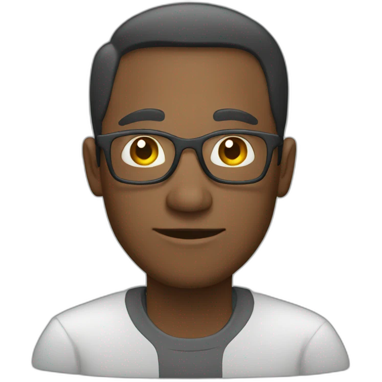 man on computer emoji