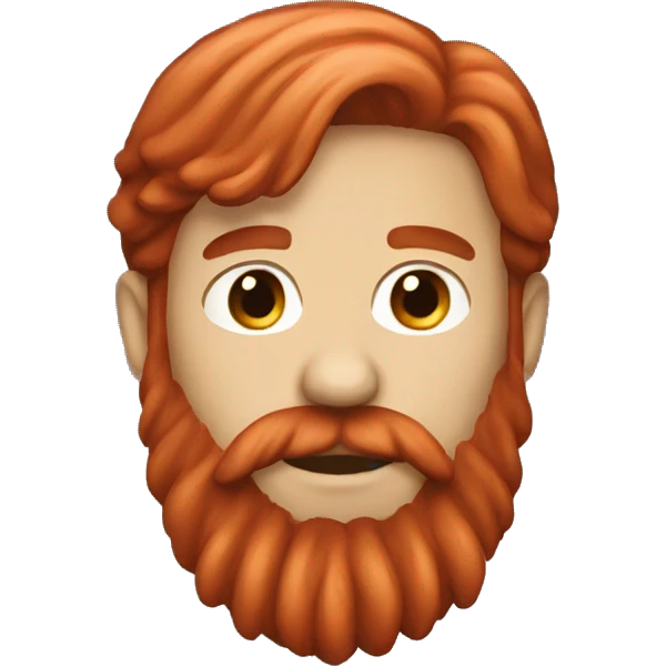 red long hair beard emoji