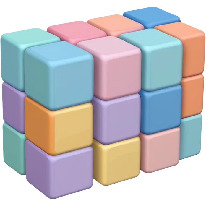 Pastel colored educational wood toy blocks  emoji