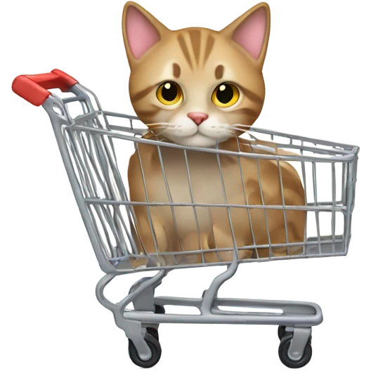 Cat in shopping cart emoji