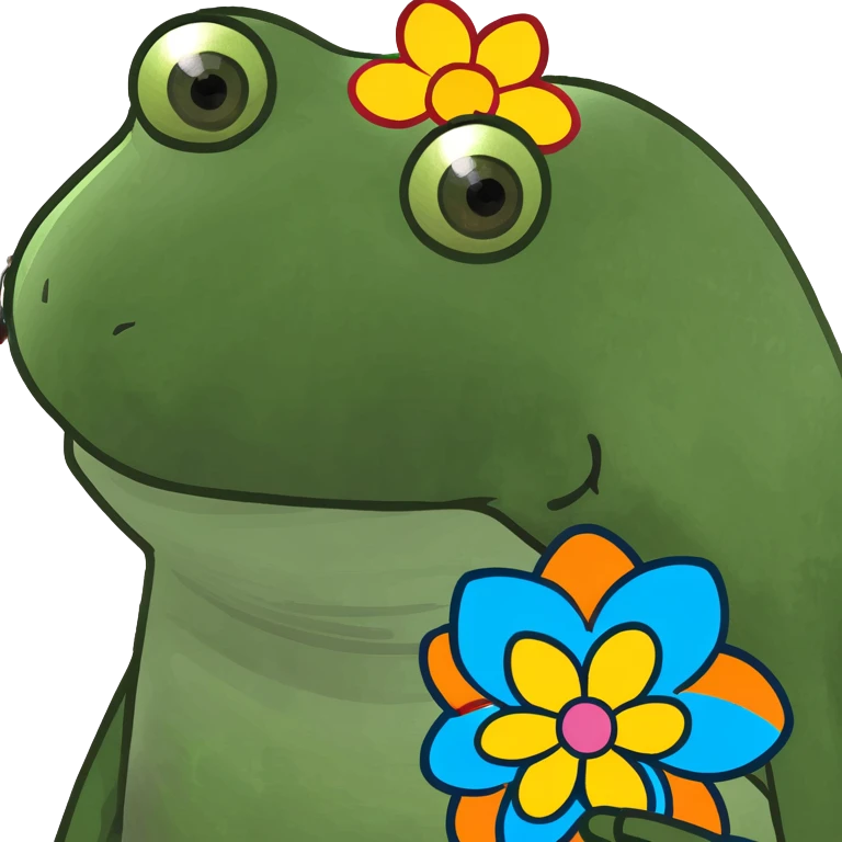 Rainbow flower emoji