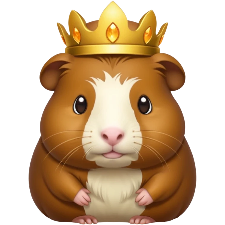 almighty guinea pig god with a mole on the left cheek, surrounded by glowing aura, regal and wise emoji