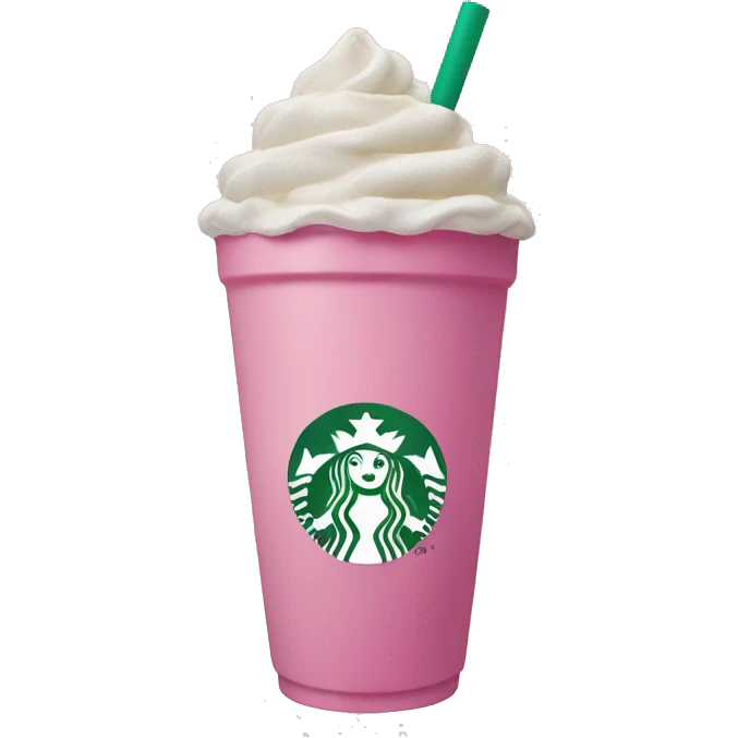 Pink Starbucks frappuccino Cup emoji