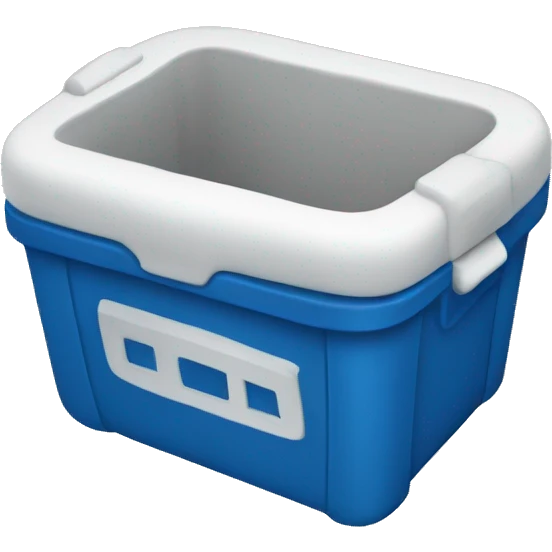 A blue and white esky  emoji
