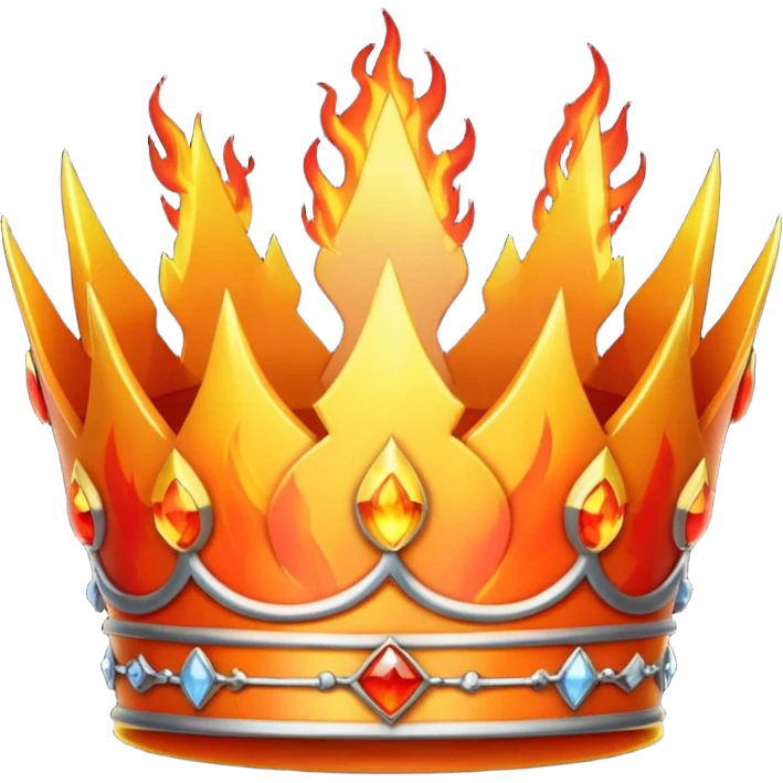 Coroa pegando fogo emoji