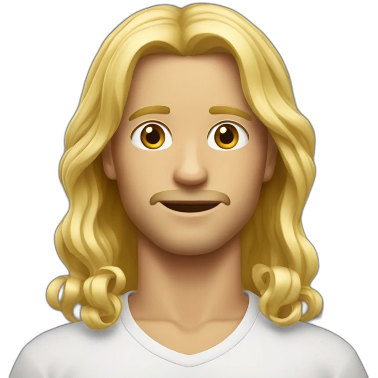 homme blond cheveux long emoji