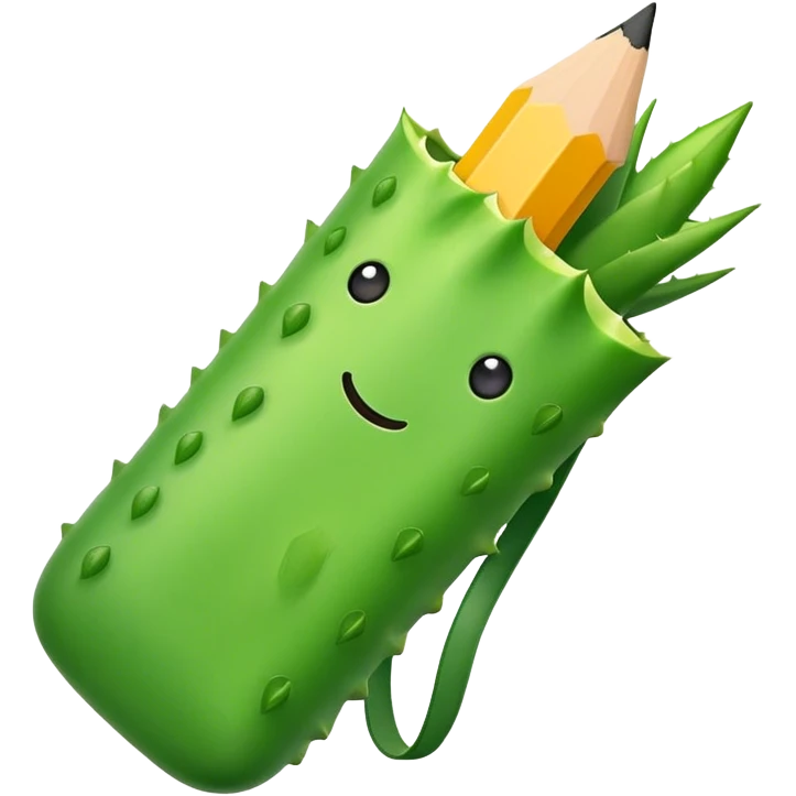 Aloe Green Pencil case a  emoji