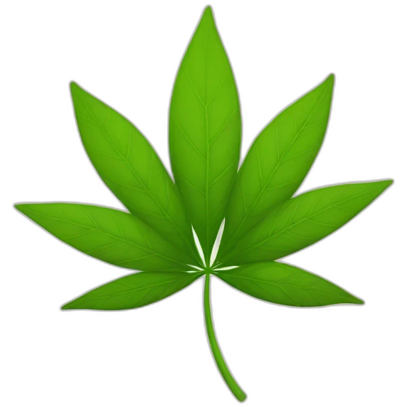 Bald man hemp leaf emoji