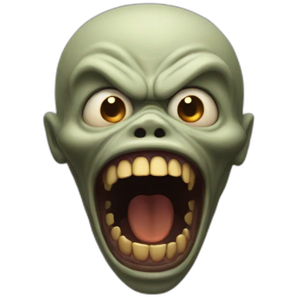 horrifying creature screaming emoji