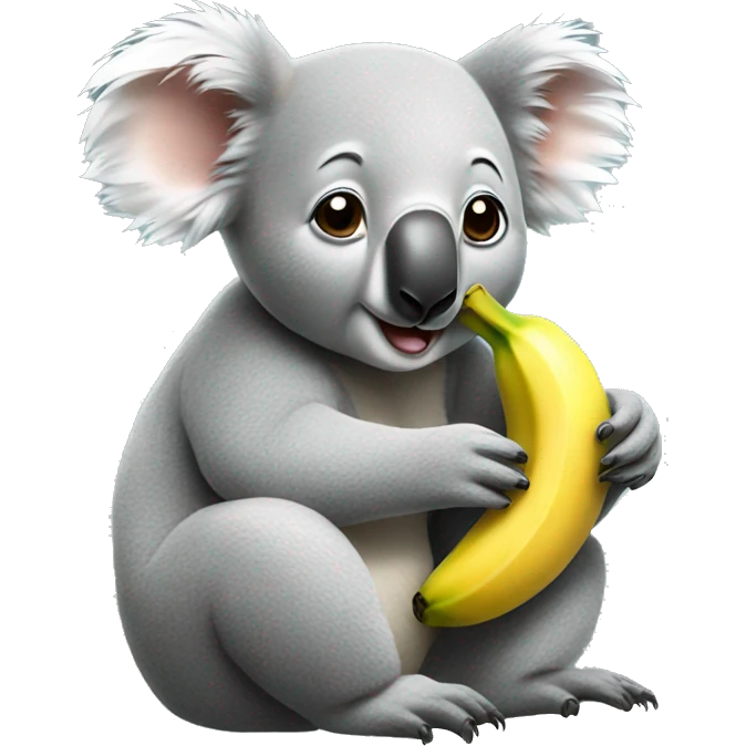 Koala eating a banana  emoji