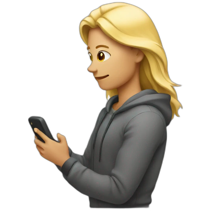 person looking at their phone emoji