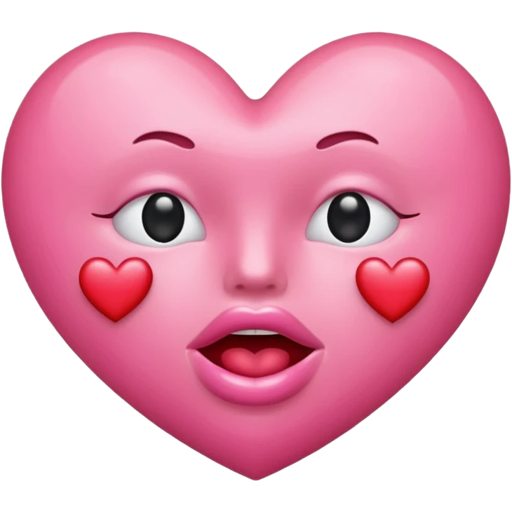Heart shaped kiss emoji emoji