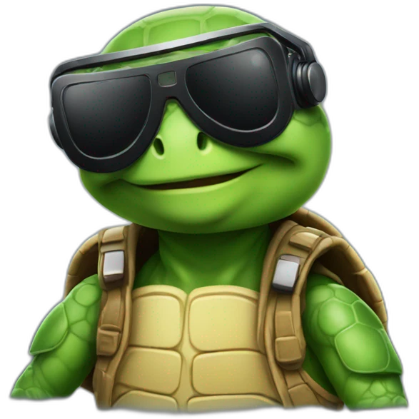dj turtle emoji