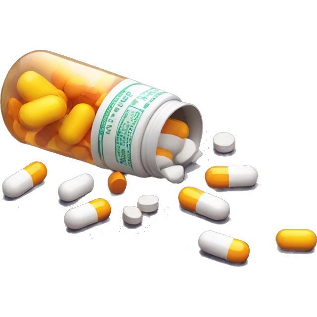 pills spilling from pill bottle emoji