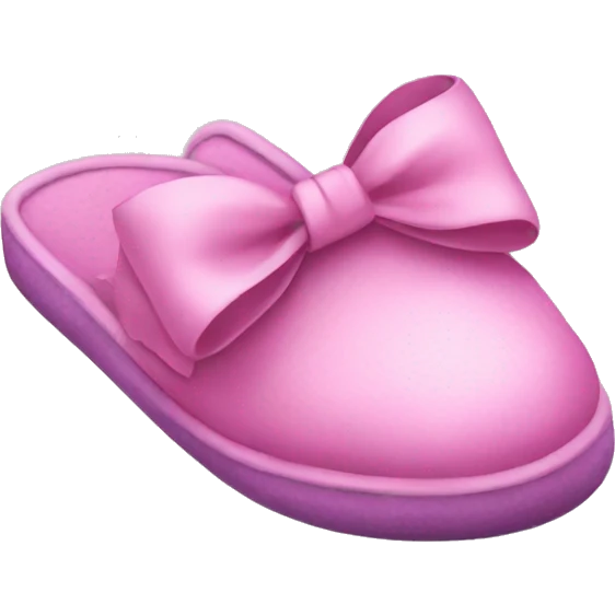 A slipper with a bow on it emoji
