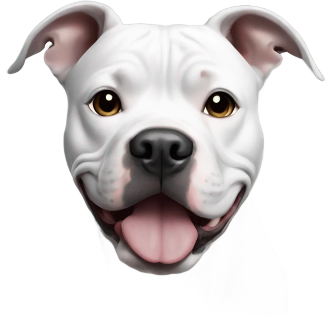 Black and white pitbull emoji