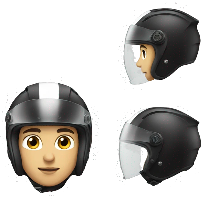 racer male wearing a helmet emoji