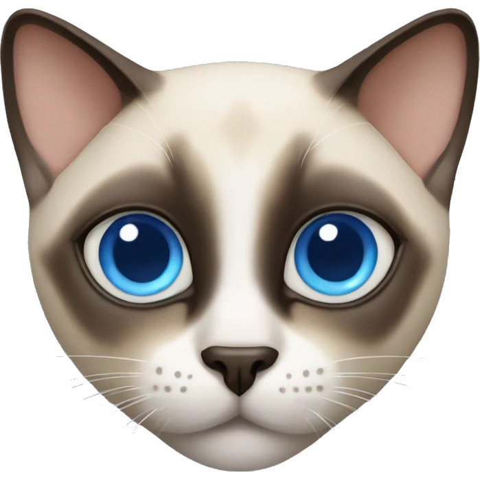 Siamese cat blue eyes  emoji