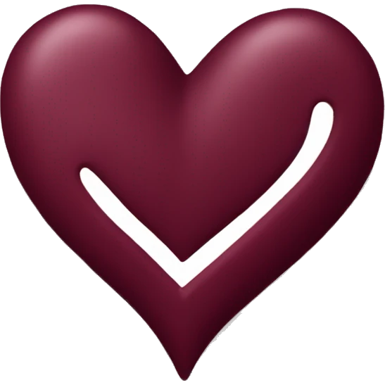 maroon love heart  emoji