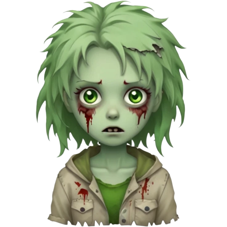 a cute zombie girl emoji
