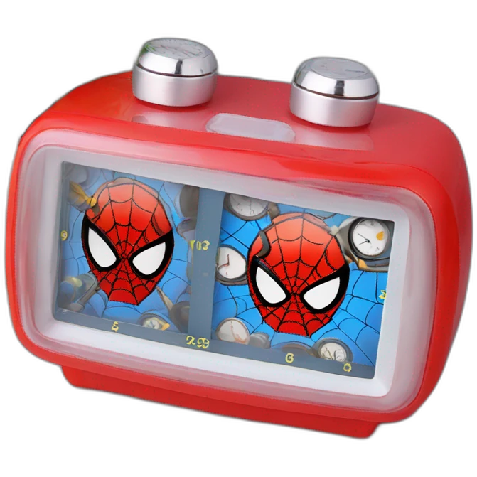 Funny spiderman modern alarm clock watch timer emoji