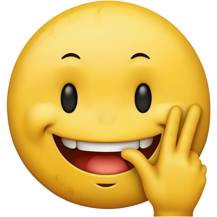 Smiley face choking himself emoji
