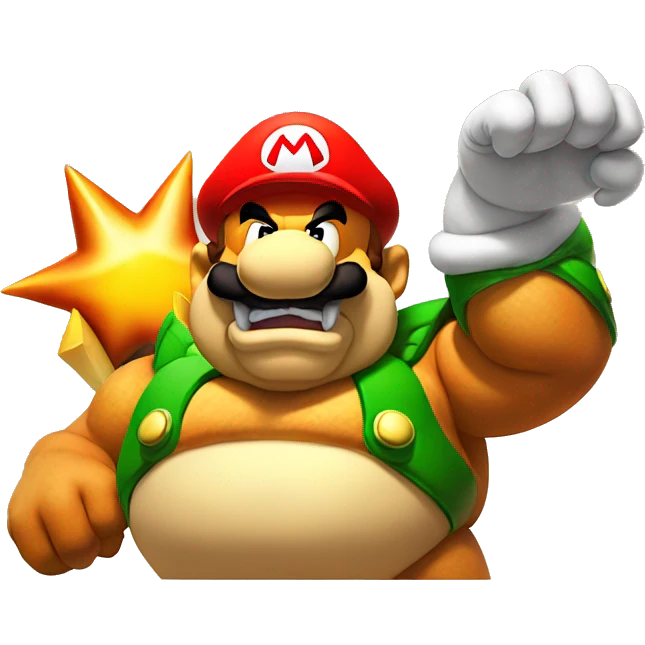 Mario and Bowser are tanning emoji