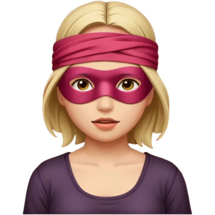 Bondage sexy  lady blindfolded tied door emoji