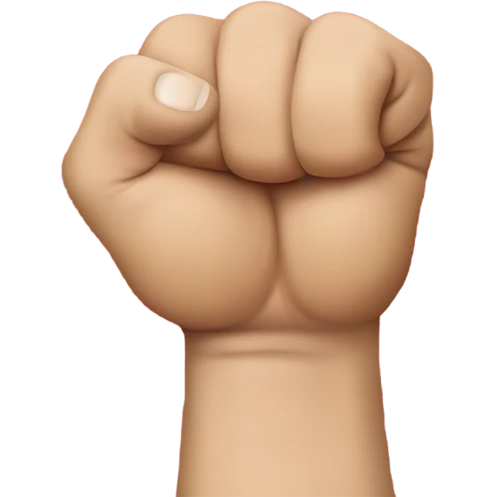 kung hei fat choi hand pose, left hand in a fist, right hand wraps around left hand fist emoji