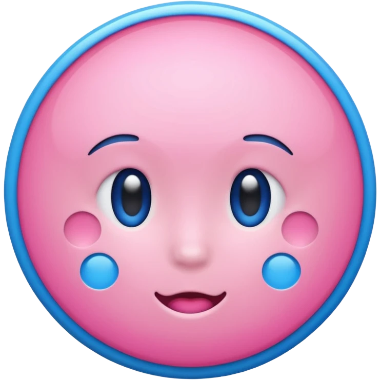 pink and blue dot tight emoji