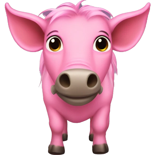 Pink warthog emoji