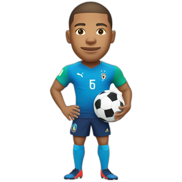 Mbappe entrain de soulever la coupe du monde et l euro en même temps emoji