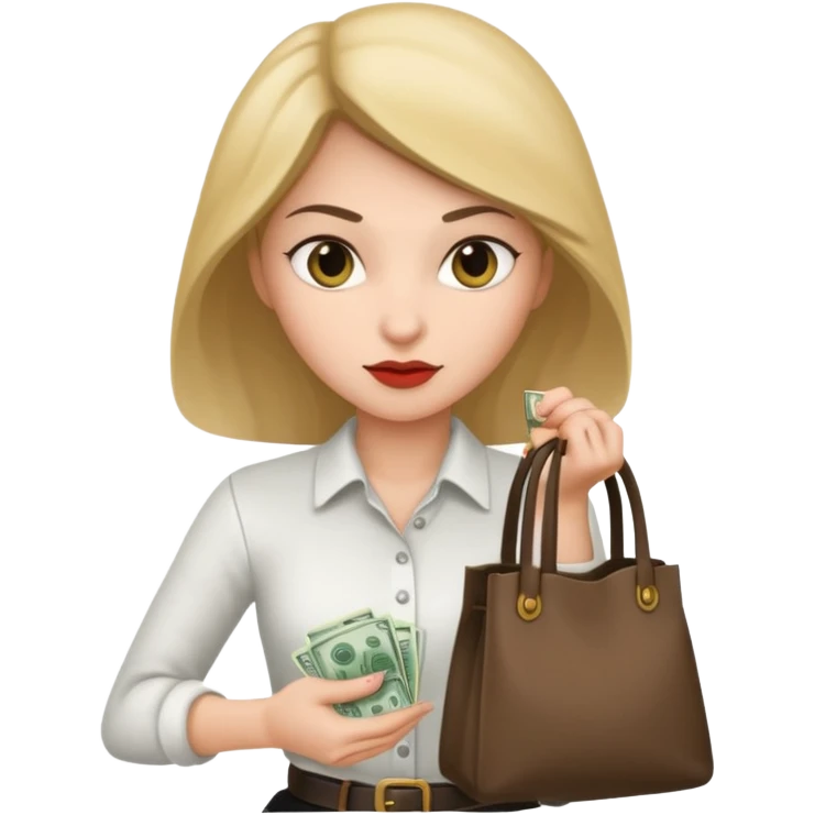 woman thief white shirt emoji