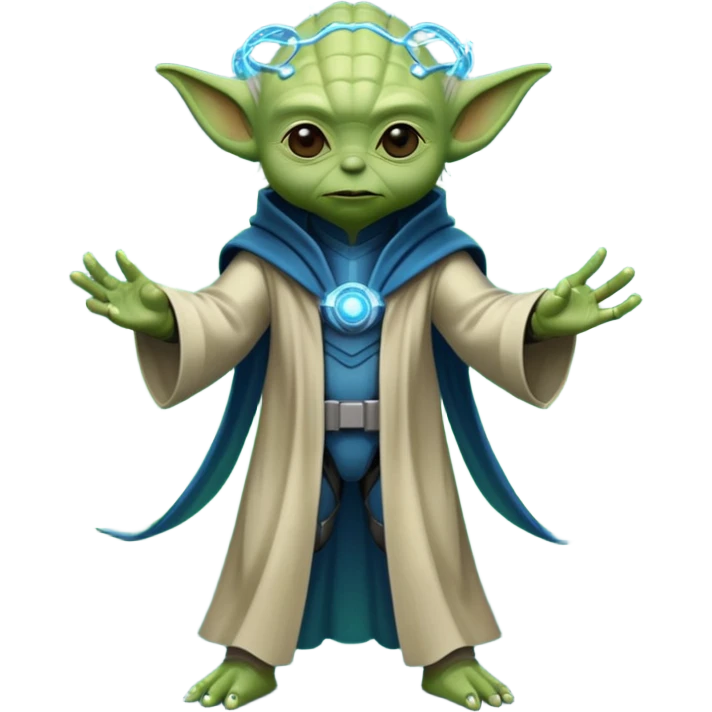 Yoda with a cybersecurity theme emoji
