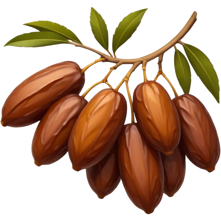 cluster of dates on a branch, simple style emoji emoji