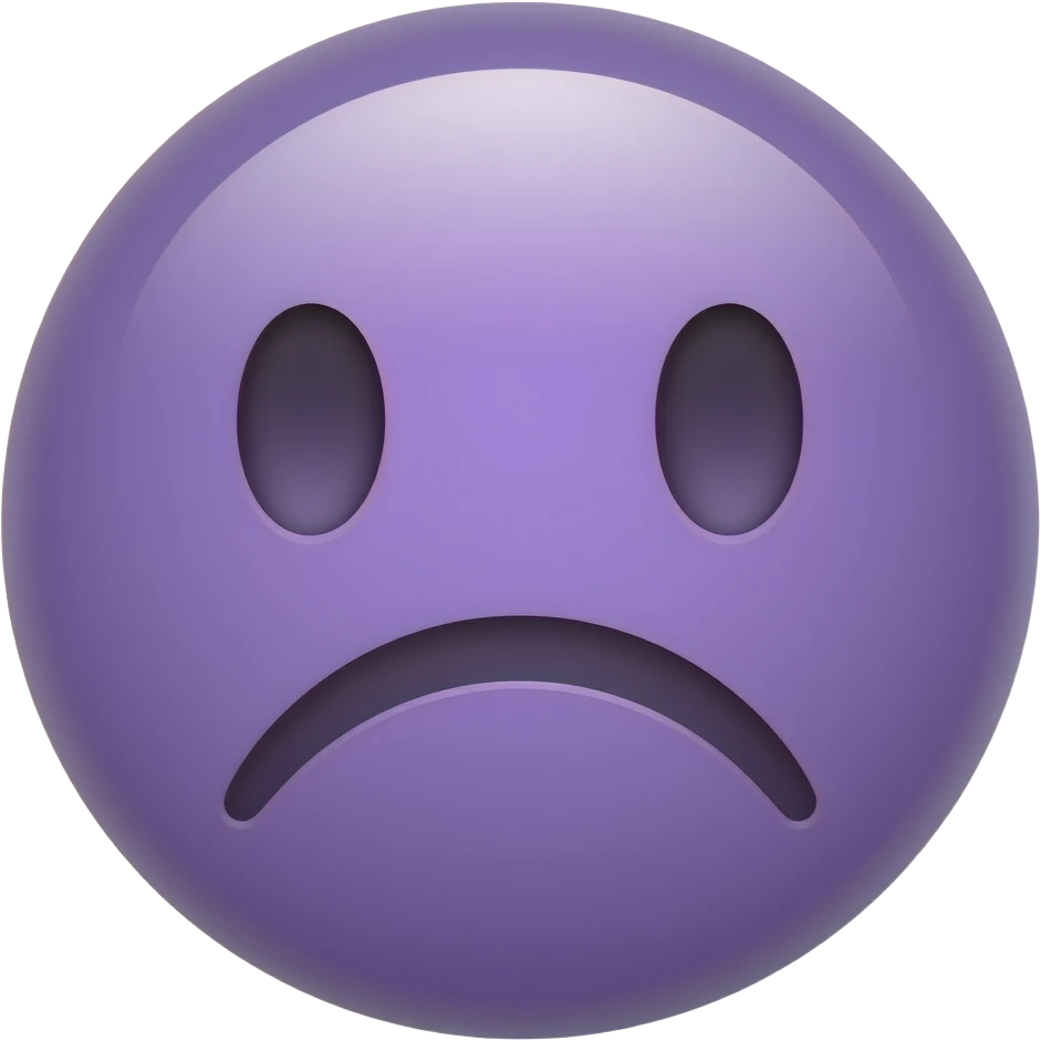 purple sad emoji not person emoji
