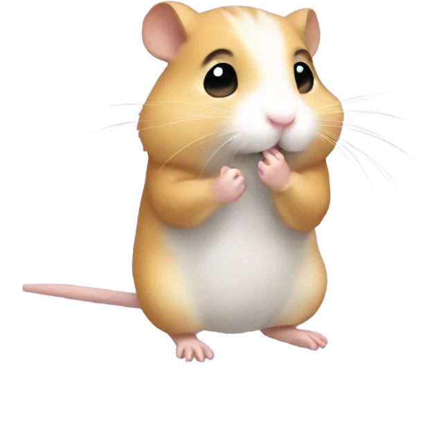 Hamster touching finger tips together emoji