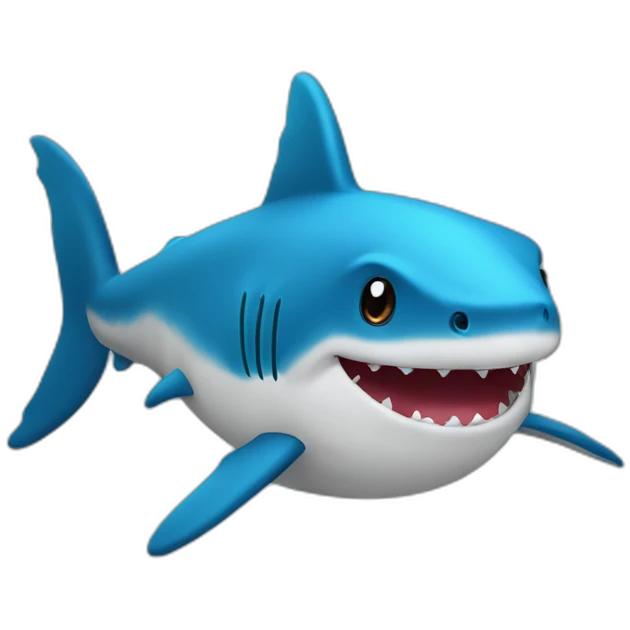 BLÅHAJ fluffy plush soft shark emoji