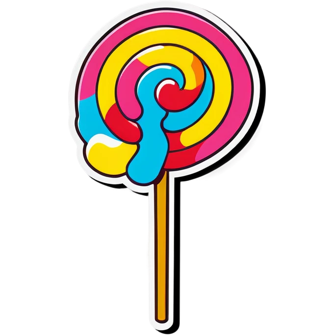 Pop art lollipop  emoji